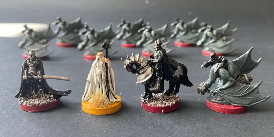 miniaturas pintadas, saruman e nazgul